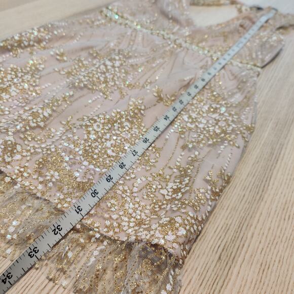 Hello Molly Match Me Dress Size M Pale Pink Wedding Dance Sparkly Fairy Romantic - Picture 16 of 16